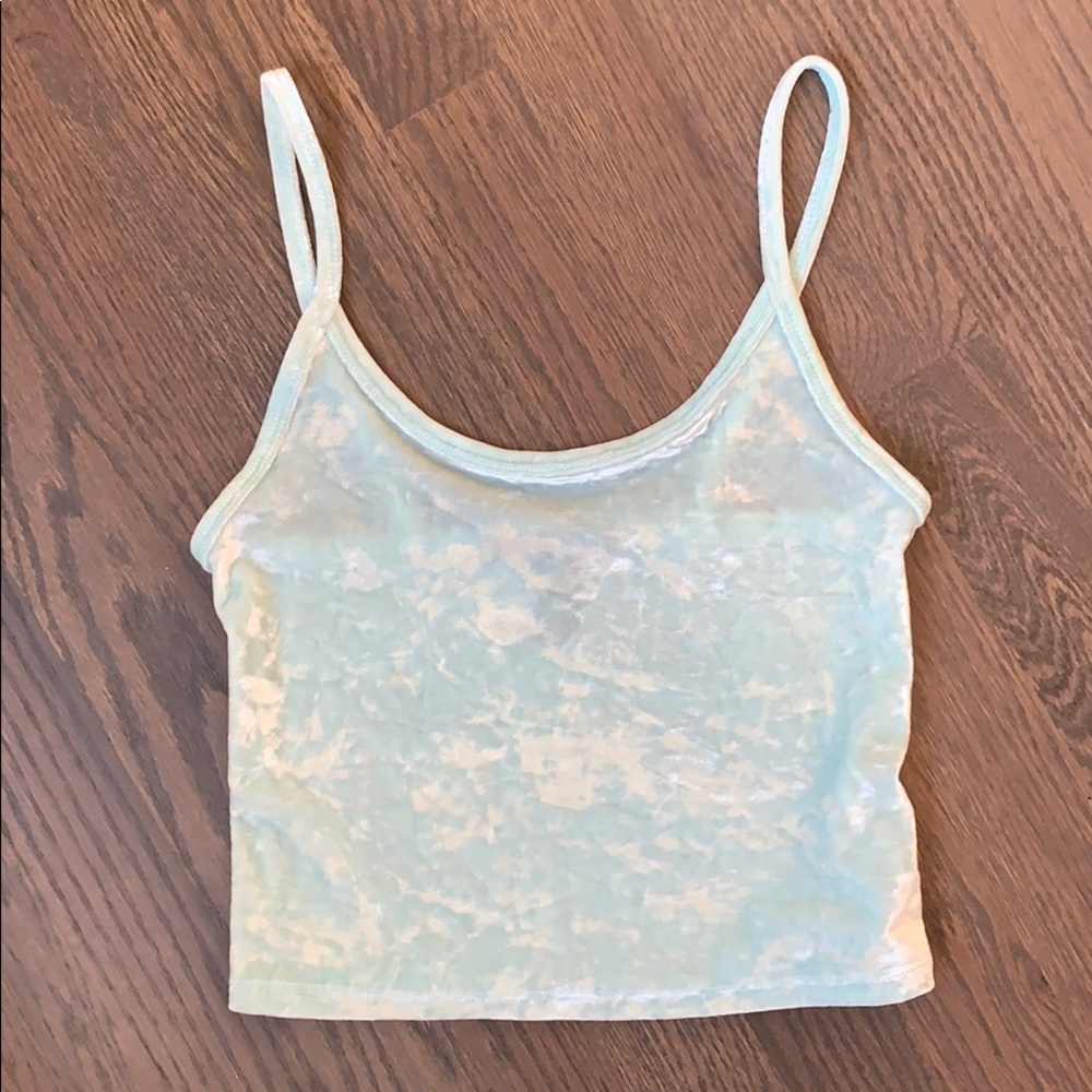 forever 21 cropped velvet tank top